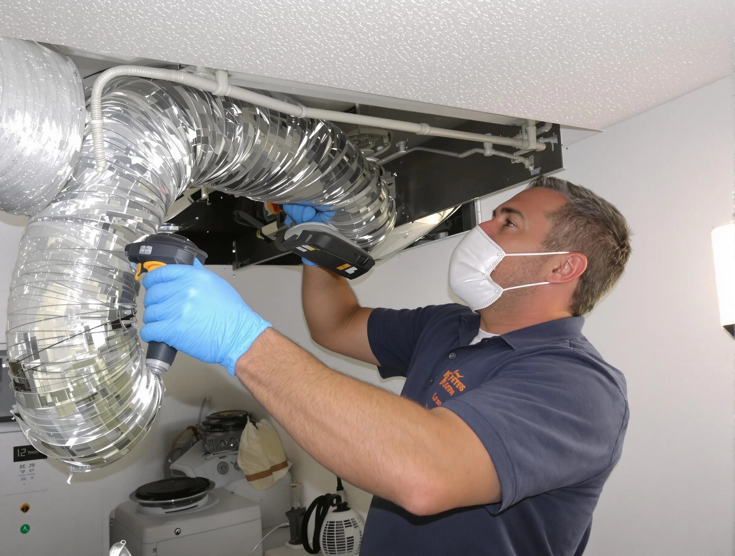 Mission Viejo Dryer Vent Cleaning professional performing thorough residential dryer vent cleaning in Mission Viejo