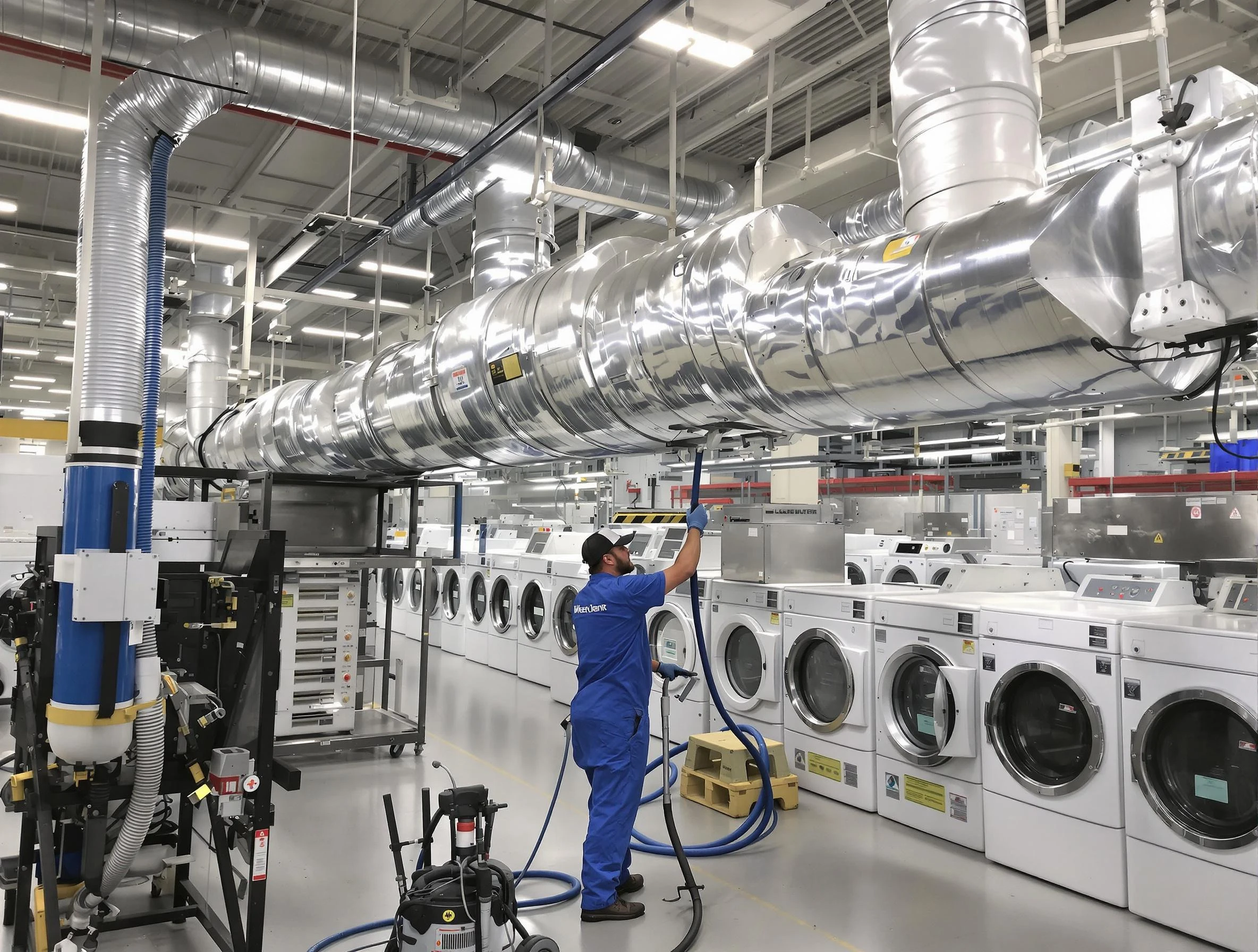 Mission Viejo Dryer Vent Cleaning team performing heavy-duty industrial dryer vent cleaning in Mission Viejo